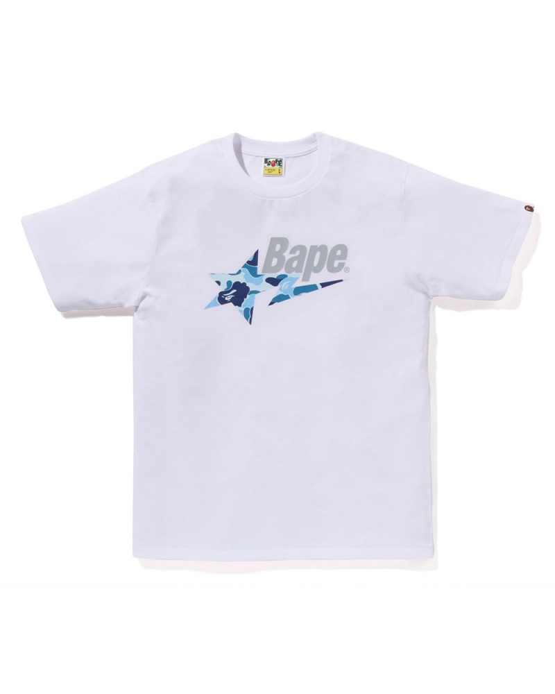 T Shirts Bape Summer Premium Blanche Homme | SYQ-71495087